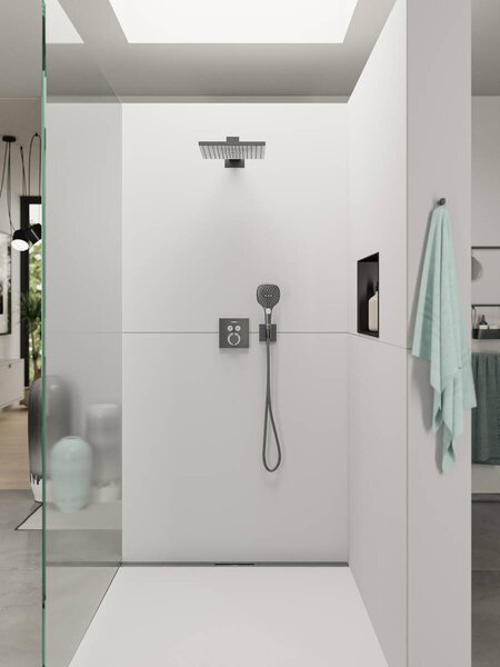 Hansgrohe Raindance Select E 120 ruční sprcha 3jet, kartáčovaný černý chrom 26520340