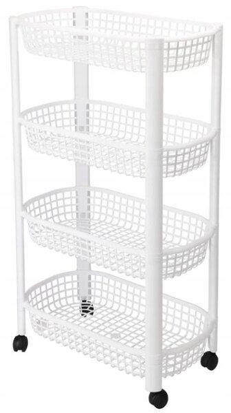 Kuchyňský vozík 4-patrový 79 cm bílý