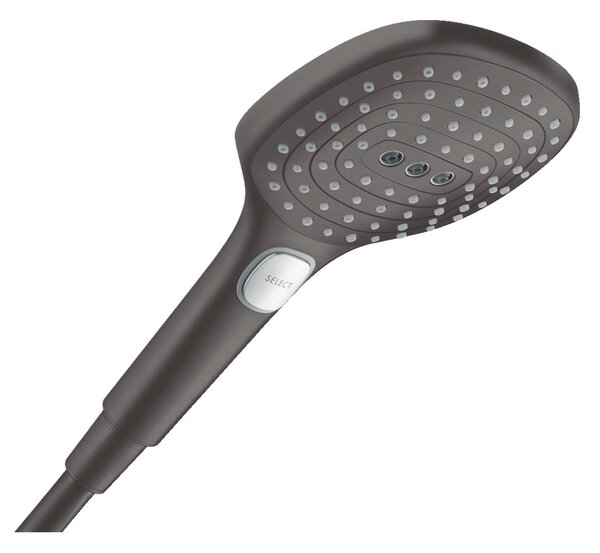 Hansgrohe Raindance Select E 120 ruční sprcha 3jet, kartáčovaný černý chrom 26520340
