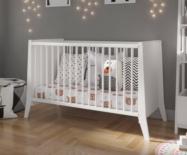 Bílá Postýlka Cosmo 60x120cm - Moderní Design, Komfort a Bezpečnost Druh matrace: bez matrace