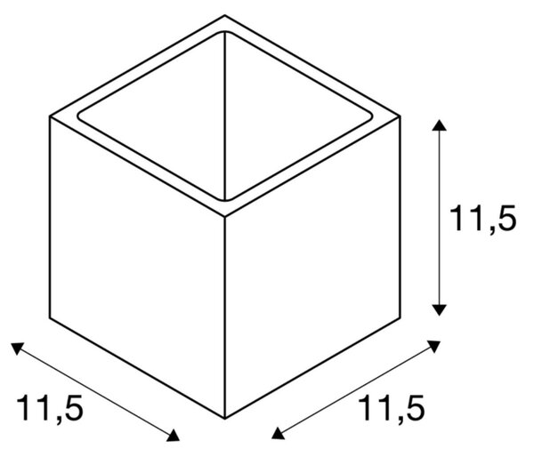 SLV 148018 Plastra Cube, nástěnné sádrové svítidlo, 1x40W G9 rozměr 11,5x11,5cm