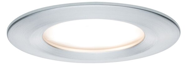 Paulmann 93462 LED Coin Nova round, set kulatých bodovek v úpravě kartáčovaný hliník, 3x6W LED 2700K, prům.7,8cm, IP44