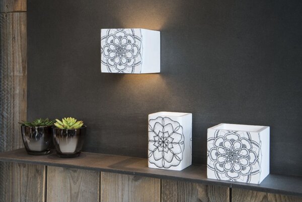 SLV 148018 Plastra Cube, nástěnné sádrové svítidlo, 1x40W G9 rozměr 11,5x11,5cm