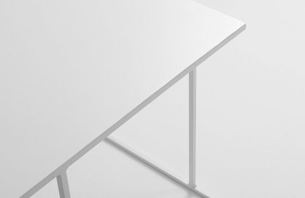 Nordic Design Bílý kovový konferenční stolek Valter 50 x 50 cm