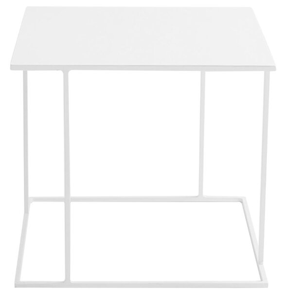 Nordic Design Bílý kovový konferenční stolek Valter 50 x 50 cm