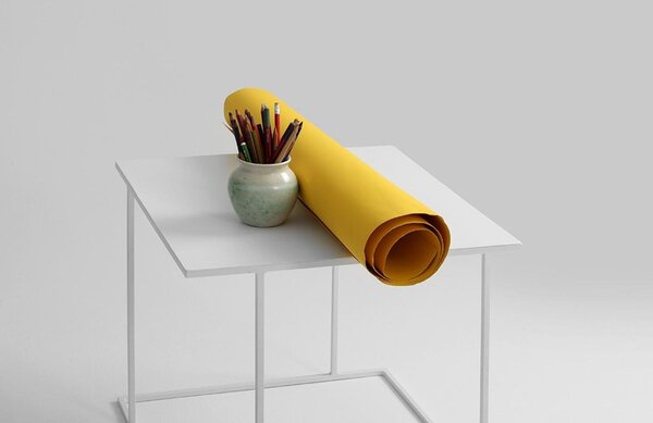 Nordic Design Bílý kovový konferenční stolek Valter 50 x 50 cm
