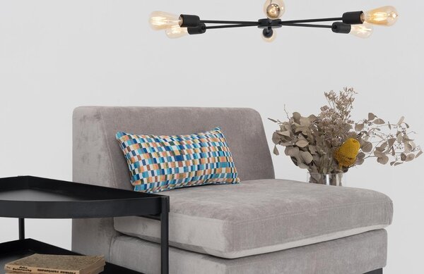 Nordic Design Černý kovový odkládací stolek Nollan Half 80 x 20 cm