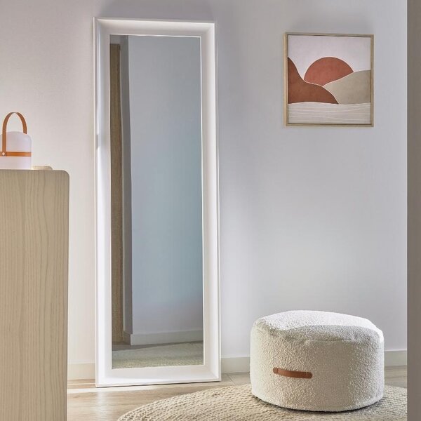 Bílé lakované zrcadlo Kave Home Romila 52 x 152 cm