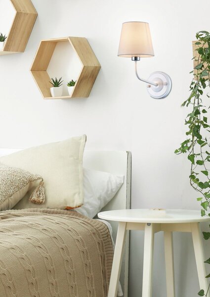 Moderní nástěnné osvětlení LUMINOR - 1xE14, 60W, bílé
