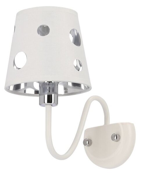 Moderní nástěnná lampa BATLEY - 1xE14, 60W, bílá