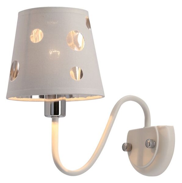 Moderní nástěnná lampa BATLEY - 1xE14, 60W, bílá
