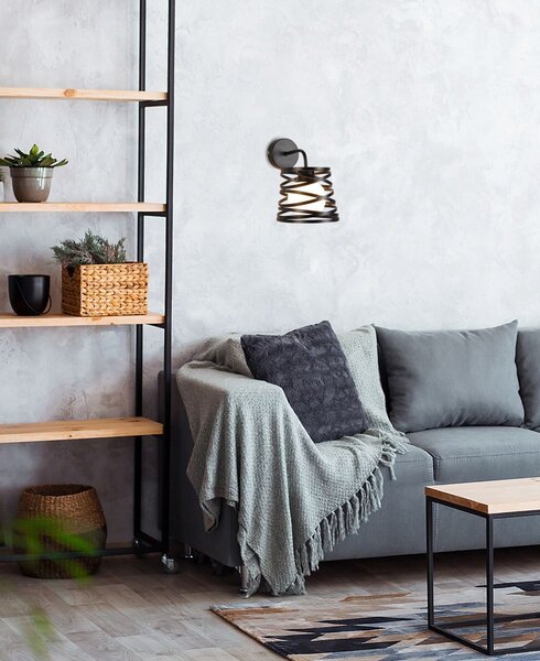 Designové nástěnné osvětlení AKITA - 1xG9, 6W, černé