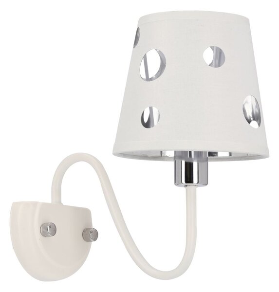 Moderní nástěnná lampa BATLEY - 1xE14, 60W, bílá