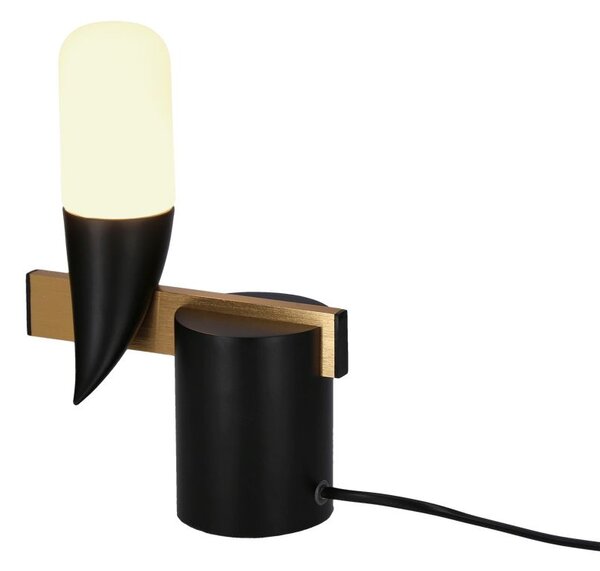 Designové nástěnné LED osvětlení SAKAI - 5,4W, 3000K (teplá bílá), přírodní dřevo / černá