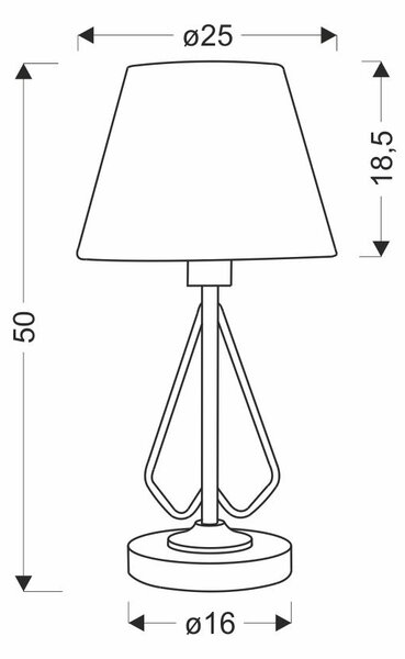 Stolní lampa MORLEY - 1xE14, 60W, černá / bílá