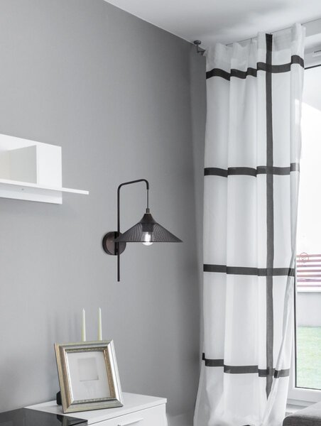 Nástěnné industriální osvětlení KIRUNA - 1xE27, 40W, černé