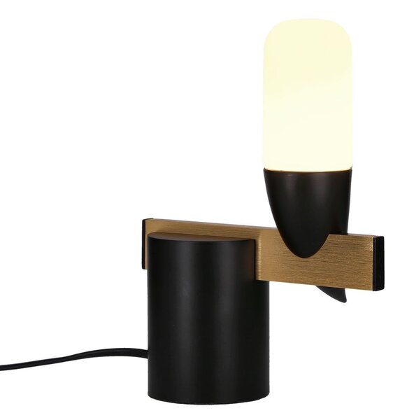 Designové nástěnné LED osvětlení SAKAI - 5,4W, 3000K (teplá bílá), přírodní dřevo / černá