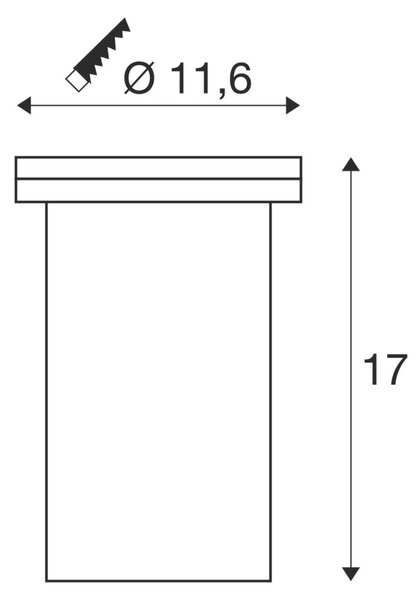 SLV 228430 Dasar Exact 116 zápustné svítidlo do země 1xGU10 nerez, s nastavitelným směrem svícení, průměr 11,6cm , IP67