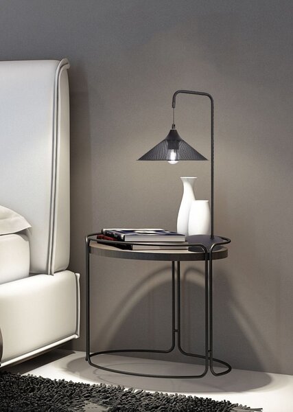 Stolní industriální lampa KIRUNA - 1xE27, 40W, černá
