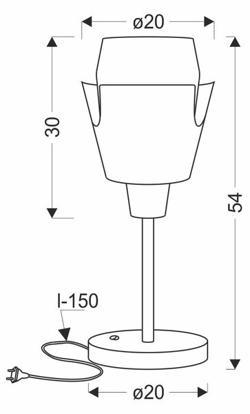 Moderní stolní lampa FALUN - 1xE27, 40W, šedá / žlutá