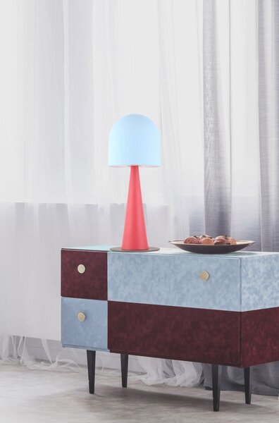 Stolní lampa VISBY - 1xE27, 40W, červená / modrá