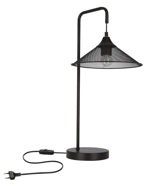 Stolní industriální lampa KIRUNA - 1xE27, 40W, černá
