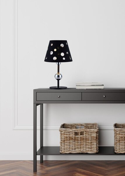 Stolní moderní lampa BATLEY - 1xE14, 60W, černá