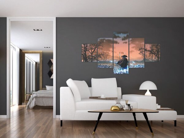 Obraz - Ilustrace válečníka (125x70 cm)