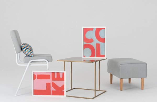 Nordic Design Zlatý kovový konferenční stolek Valter 50 x 50 cm