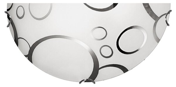 Nástěnné moderní osvětlení DOKA - 1xE27, 60W, chromované / bílé