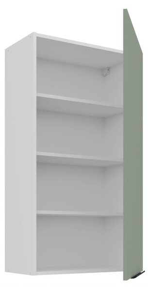 Vysoká horní kuchyňská skříňka LUNARA - šířka 60 cm, zelená / bílá