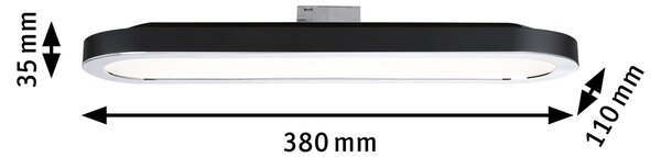 Paulmann 96920 Loop, LED panel pro Urail system, 7W LED 2700K, matná černá, délka 38cm