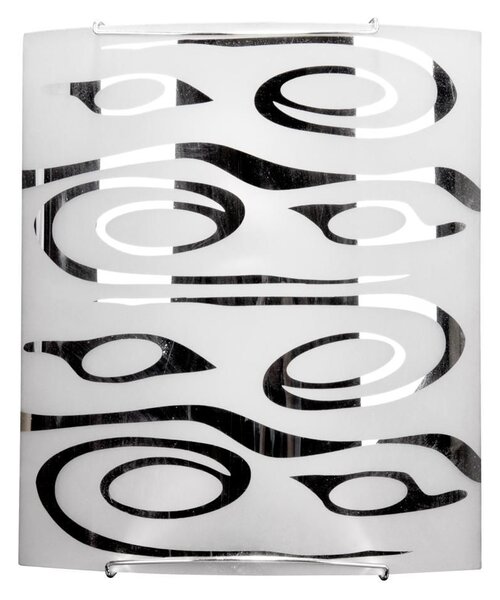 Moderní nástěnné osvětlení EDGAR - 1xE27, 60W, hranaté, chromované / čiré