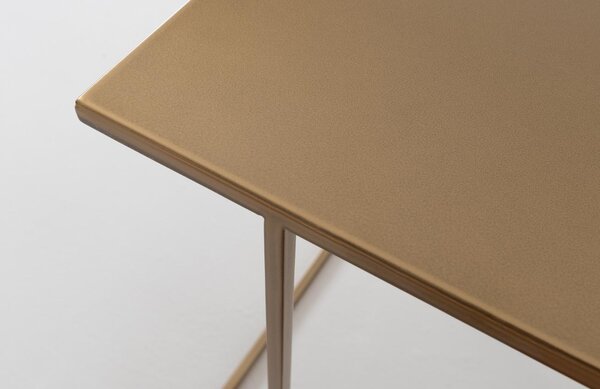 Nordic Design Zlatý kovový konferenční stolek Valter 50 x 50 cm