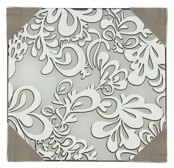 Stropní přisazené osvětlení CEDRA - 2xE27, 60W, 30x30cm, hranaté, chromované / bílé