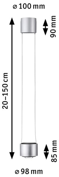 Paulmann 95520 Aldan, závěs pro Urail systém, 13W LED 2700K stmívatelné, matný chrom, výška 8,5cm