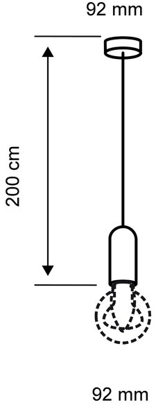 Paulmann 50346 Neordic Ketil 1, černé závěsné svítidlo, 1x max20W E27, IP44