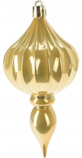 Vánoční Koule na vánoční stromek Home Styling Collection žlutá, plastová, sada 32 ks