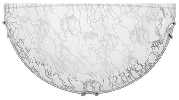Moderní nástěnné osvětlení ICE - 1xE27, 60W, chromované / bílé