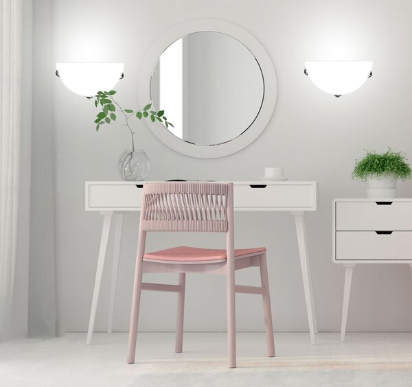 Moderní nástěnné osvětlení SARA - 1xE27, 60W, chromované / bílé
