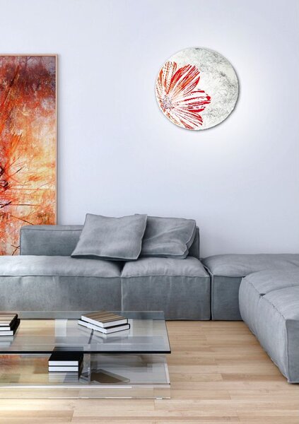 Stropní / nástěnné svítidlo SPRING - 1xE27, 60W, 30cm, kulaté, červené / bílé