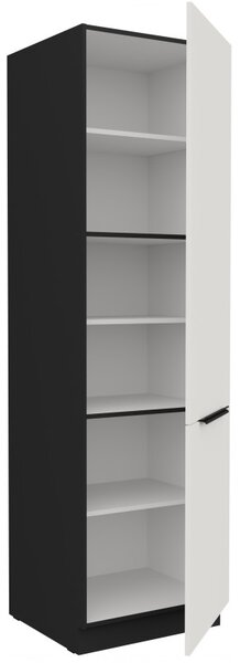 Potravinová skříň LUNARA - šířka 60 cm, bílá / černá