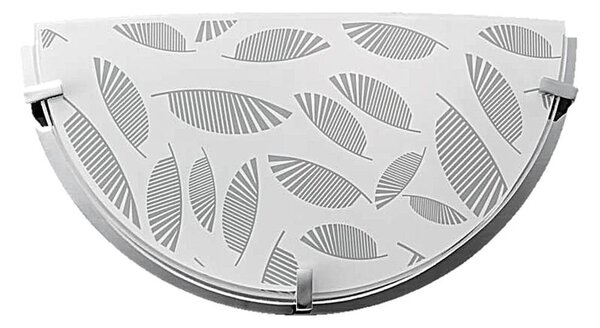 Moderní nástěnné osvětlení FIKUS - 1xE27, 60W, chromované / bílé