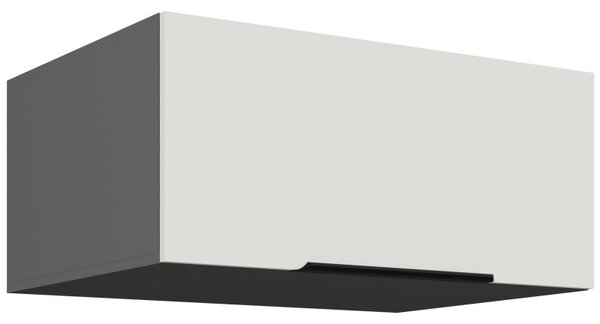 Hluboká digestořová skříňka LUNARA - šířka 80 cm, bílá / antracit