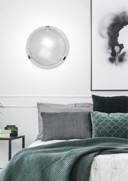 Nástěnné / stropní osvětlení WRAP - 1xE27, 60W, 30cm, kulaté, bílé