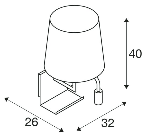 SLV 1003459 Somnila Flex, nástěnné svítidlo k posteli, 1x E27 + LED 3W 3000K, bílá, verze vlevo, USB přípojka