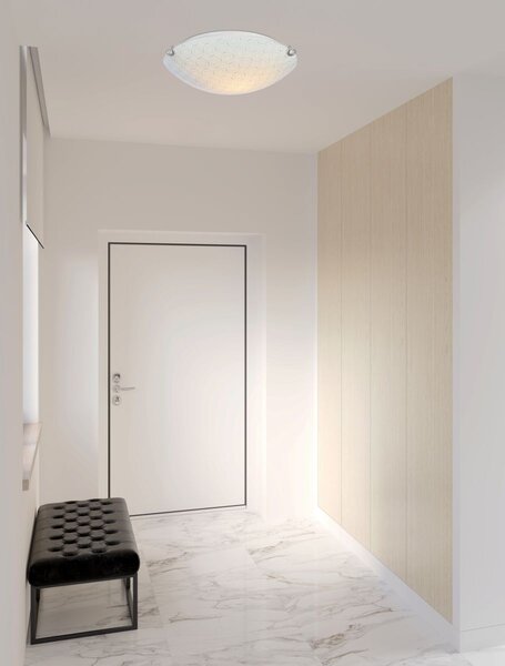 Moderní nástěnné / stropní osvětlení SESI - 1xE27, 60W, 30cm, kulaté, bílé
