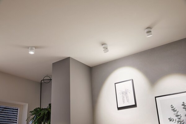Paulmann 93373 Spircle, bílé stropní bodové svítidlo, 8W LED 3000K, výška 8,3cm