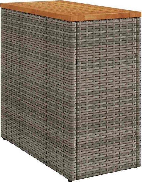 VidaXL Zahradní stolek skleněná deska 58x27,5x55 cm polyratan [366189] Barva: Béžová