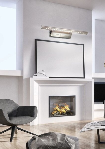 LED nástěnné osvětlení FORTE - 5W+2W, 6500K (studená bílá), stříbrné